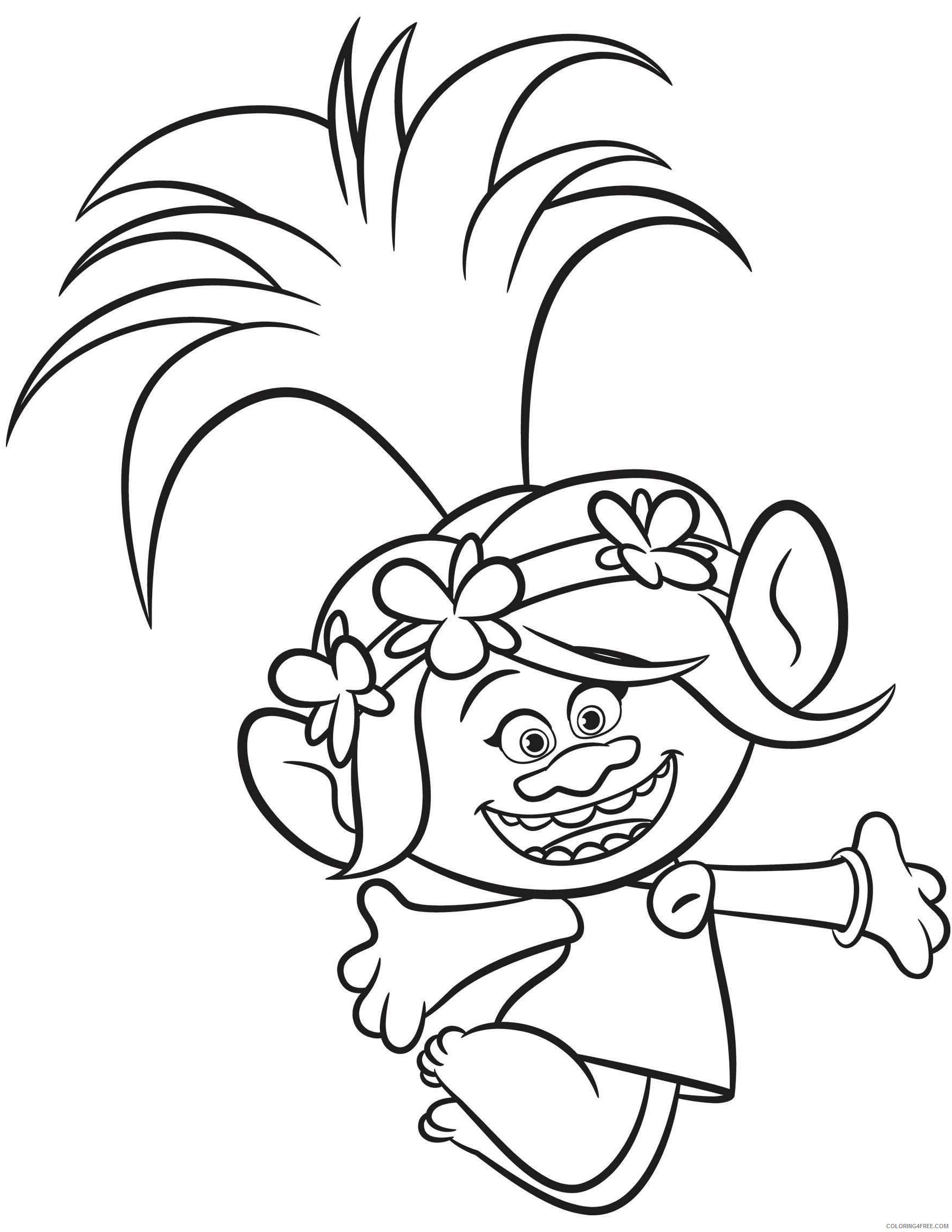 Princess Coloring Pages for Girls Happy Poppy Printable 2021 1097 Coloring4free