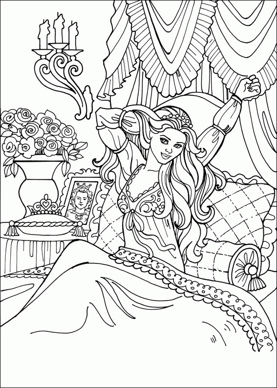 Princess Coloring Pages for Girls Princess Awaken Printable 2021 1114 Coloring4free