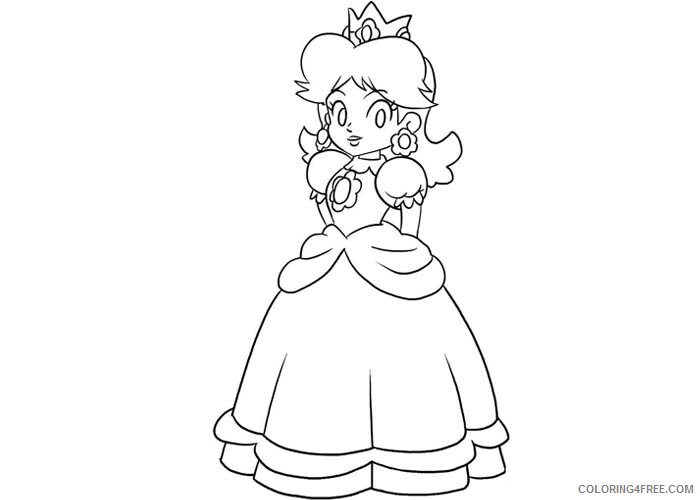 Princess Coloring Pages for Girls Princess Daisy Printable 2021 1124 Coloring4free