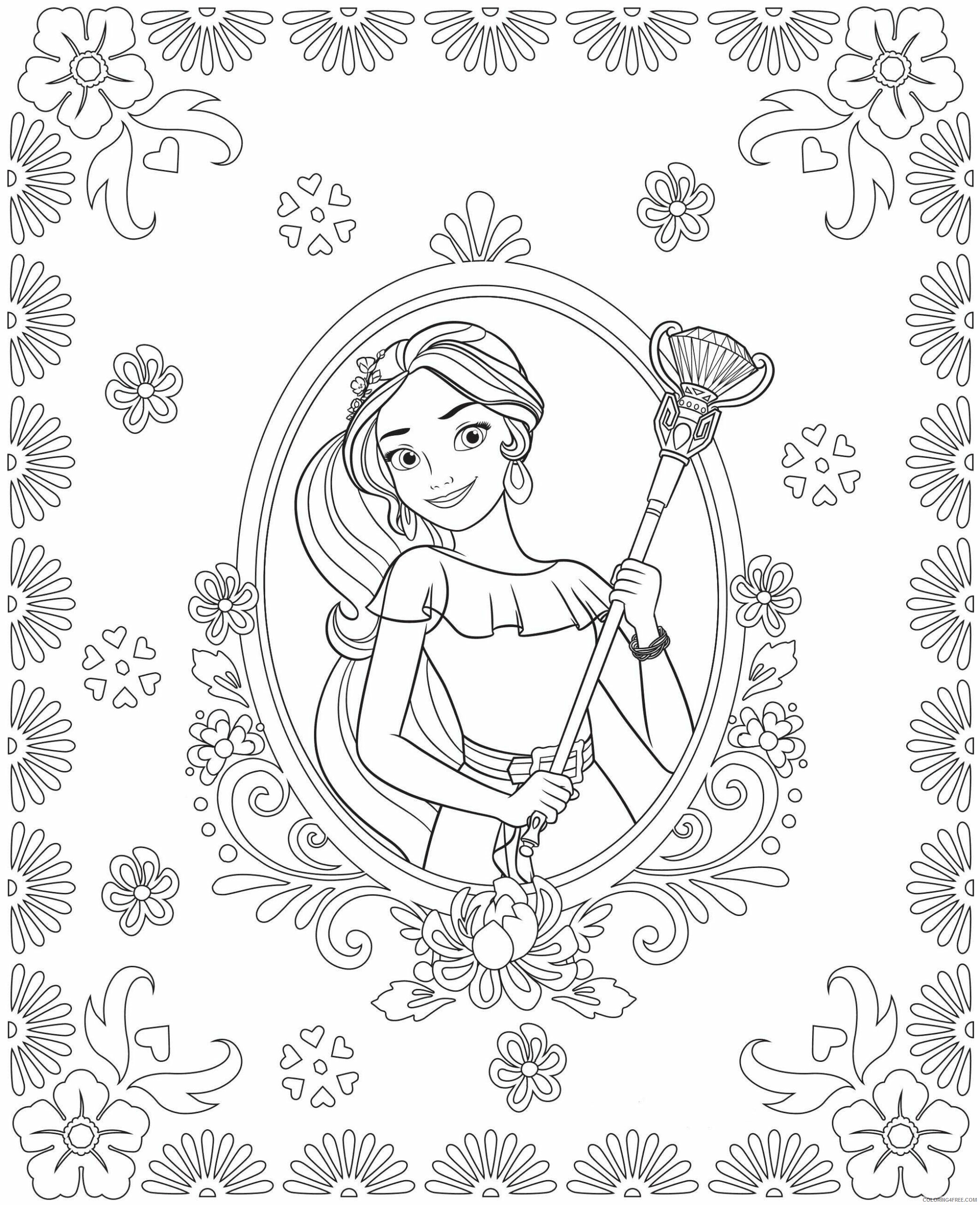 Princess Coloring Pages for Girls Princess Elena Printable 2021 1126 Coloring4free