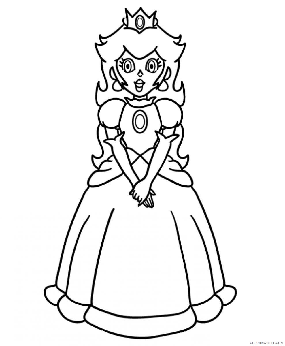 Princess Coloring Pages for Girls Princess Peach To Print Printable 2021 1135 Coloring4free