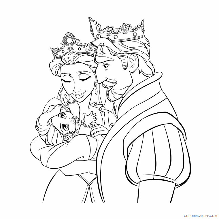 Princess Coloring Pages for Girls Princess Tangled Printable 2021 1118 Coloring4free