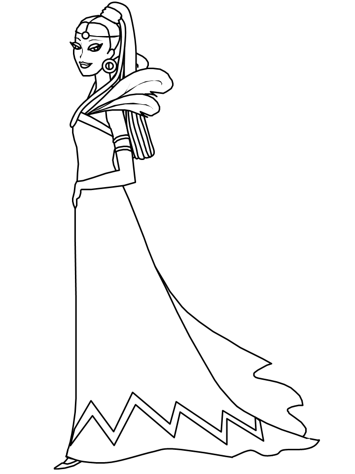Princess Coloring Pages for Girls african princess Printable 2021 1080 Coloring4free
