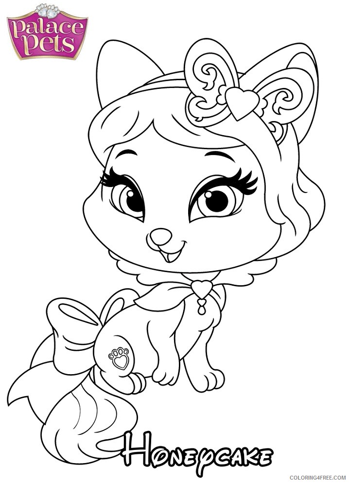 Princess Coloring Pages for Girls honeycake princess Printable 2021 1067 Coloring4free