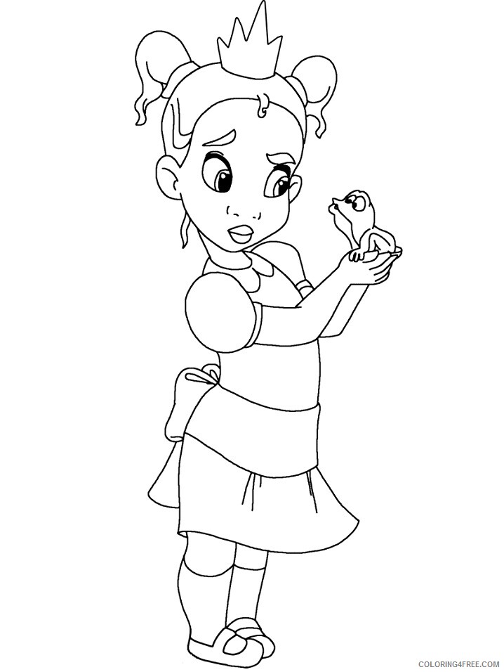 Princess Coloring Pages for Girls little_princess_tiana Printable 2021 1078 Coloring4free