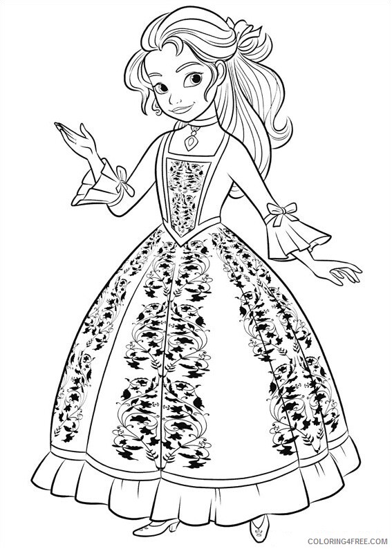 Princess Coloring Pages for Girls princess isabel a4 Printable 2021 1048 Coloring4free