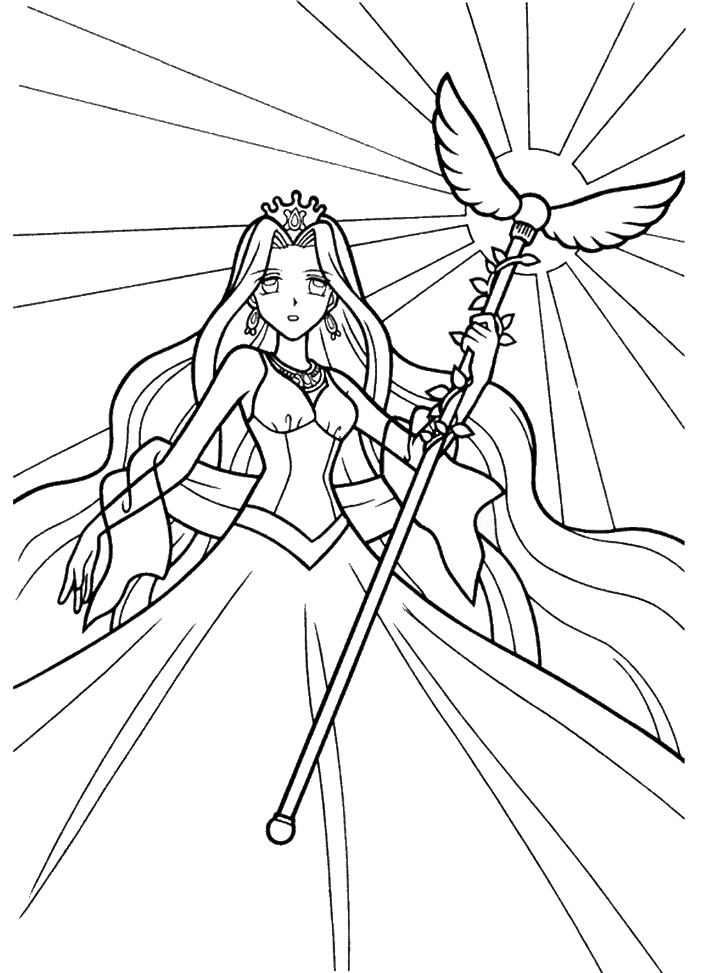 Princess Coloring Pages for Girls princess_cl08 Printable 2021 1106 Coloring4free