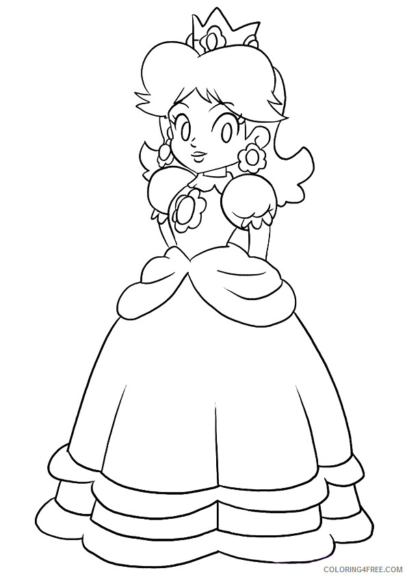 Princess Coloring Pages for Girls the princess peach a4 Printable 2021 1041 Coloring4free
