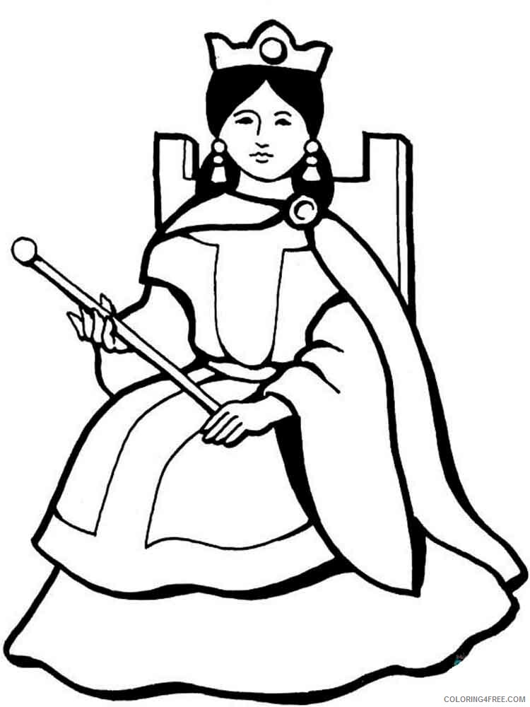 Queen Coloring Pages for Girls queen 16 Printable 2021 1154 Coloring4free