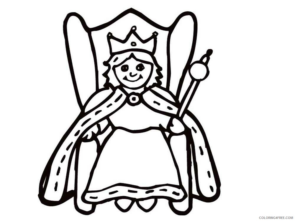 Queen Coloring Pages for Girls queen 5 Printable 2021 1158 Coloring4free