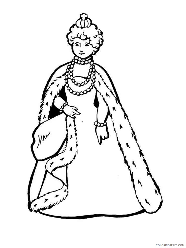 Queen Coloring Pages for Girls queen 6 Printable 2021 1159 Coloring4free