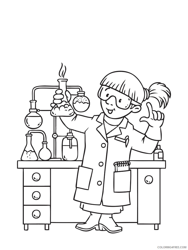 Scientist Coloring Pages for Kids Scientist 17 Printable 2021 520 Coloring4free