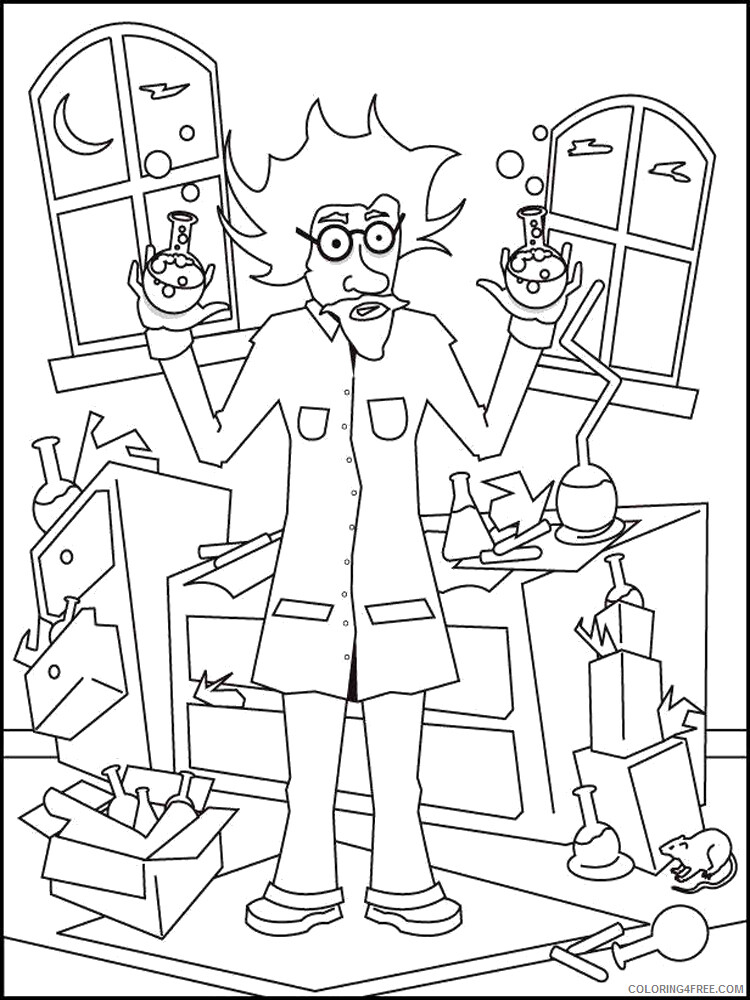 Scientist Coloring Pages for Kids Scientist 7 Printable 2021 522 Coloring4free