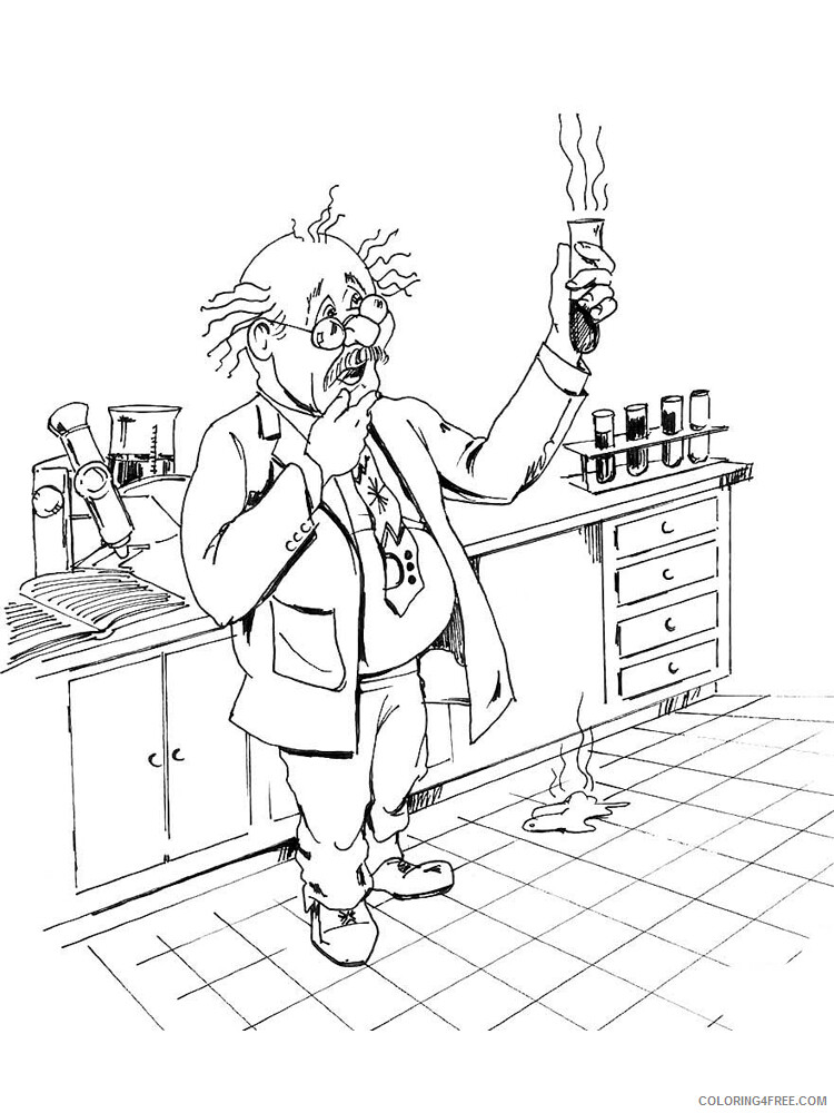 Scientist Coloring Pages for Kids Scientist 8 Printable 2021 523 Coloring4free