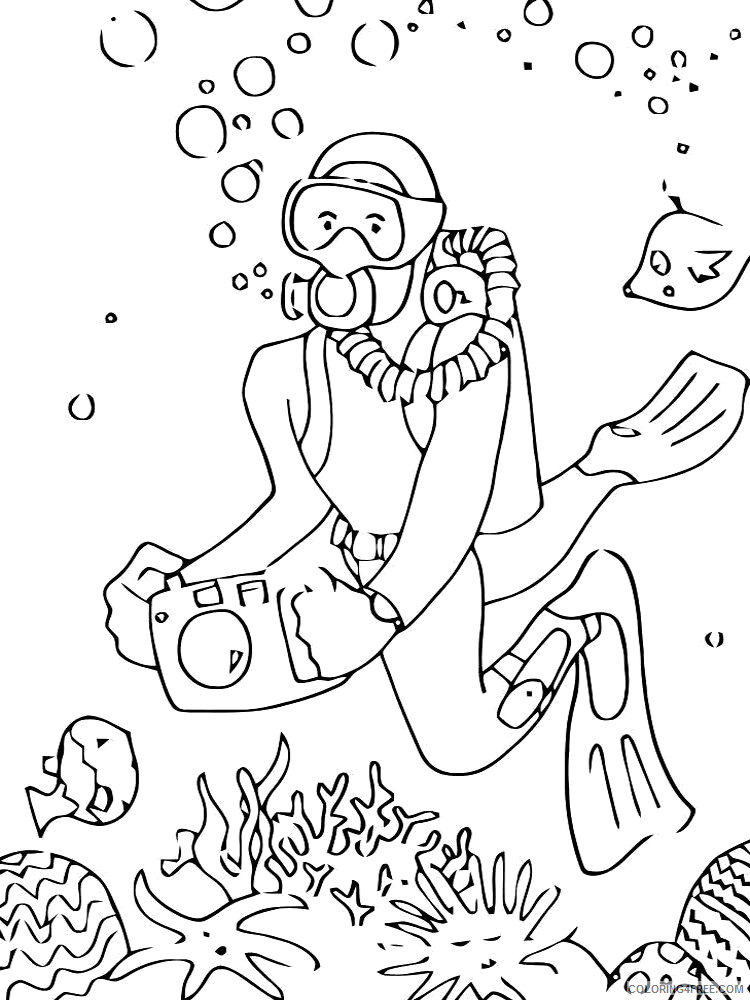 Scuba Diving Coloring Pages for Kids Scuba Diving 13 Printable 2021 534 Coloring4free