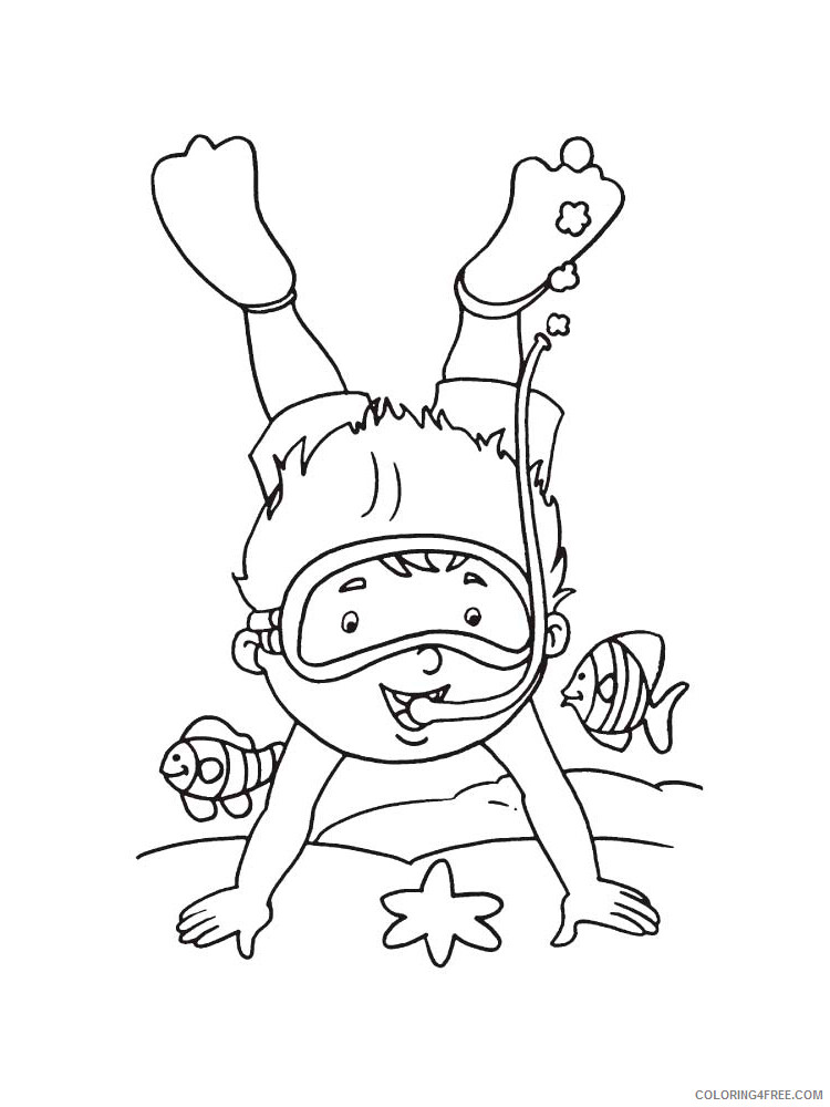 Scuba Diving Coloring Pages for Kids Scuba Diving 9 Printable 2021 541 Coloring4free