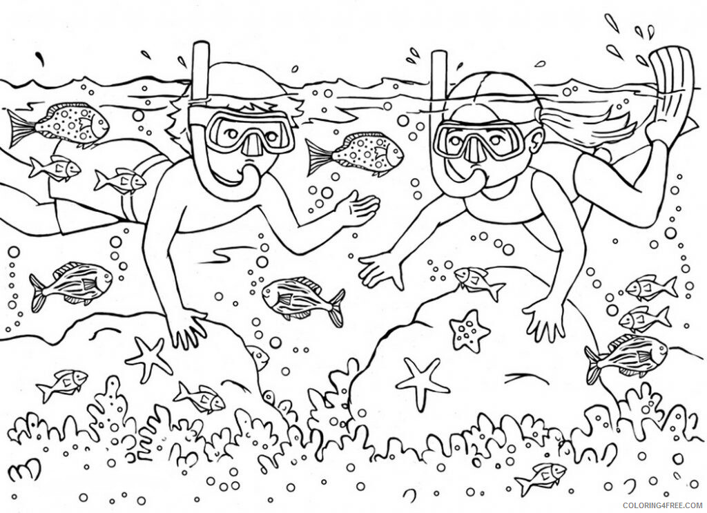 Scuba Diving Coloring Pages for Kids Scuba Diving Printable 2021 530 Coloring4free