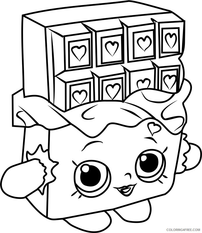 Shopkins Coloring Pages for Girls cute chocolate shopkins a4 Printable 2021 1202 Coloring4free