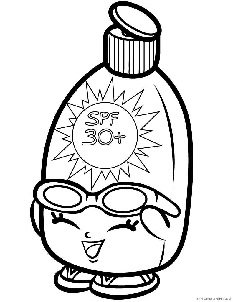 Shopkins Coloring Pages for Girls sunny screen shopkin Printable 2021 1220 Coloring4free