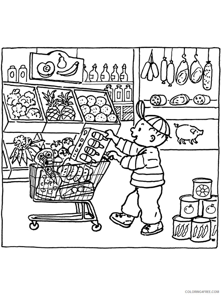 Shopping Coloring Pages for Kids Shopping 17 Printable 2021 547 Coloring4free