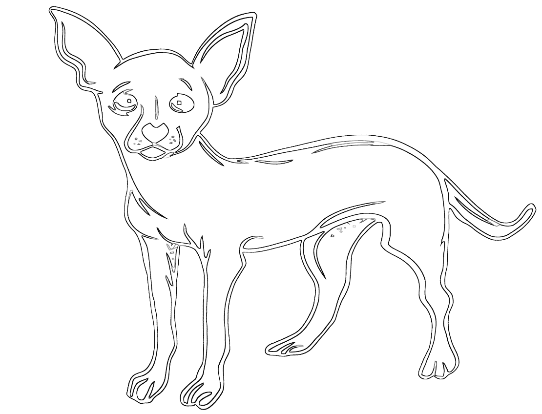 Simple Coloring Pages for Kids Simple Chihuahua Printable 2021 564 Coloring4free