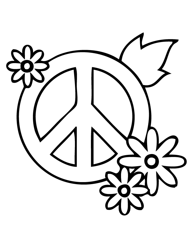 Simple Coloring Pages for Kids Simple Peace Printable 2021 599 Coloring4free