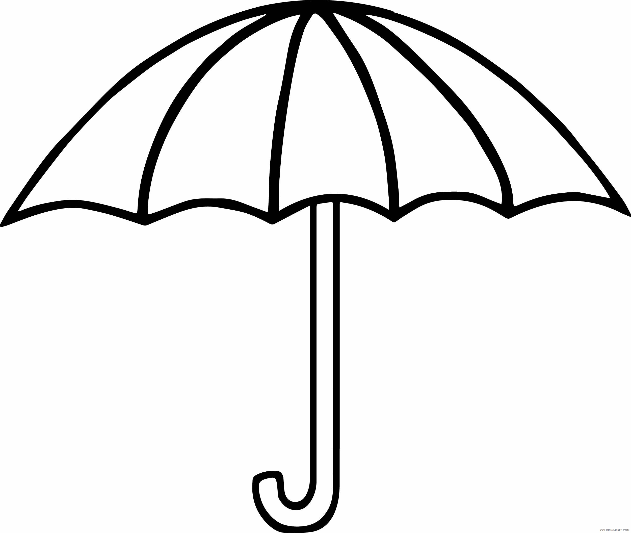 Simple Coloring Pages for Kids Simple Umbrella Printable 2021 602 Coloring4free