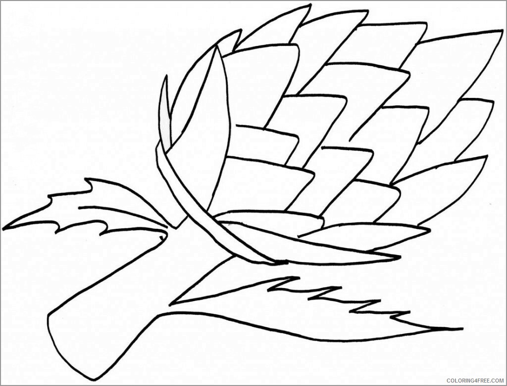 Simple Coloring Pages for Kids simple artichoke Printable 2021 562 Coloring4free