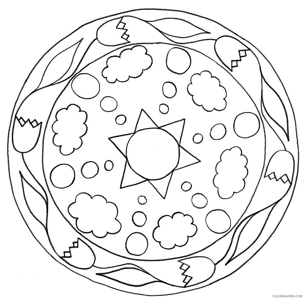 Simple Coloring Pages for Kids simple mandalas for kids Printable 2021 596 Coloring4free