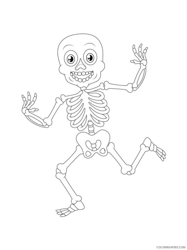 Skeleton Coloring Pages for Kids Skeleton 1 Printable 2021 609 Coloring4free