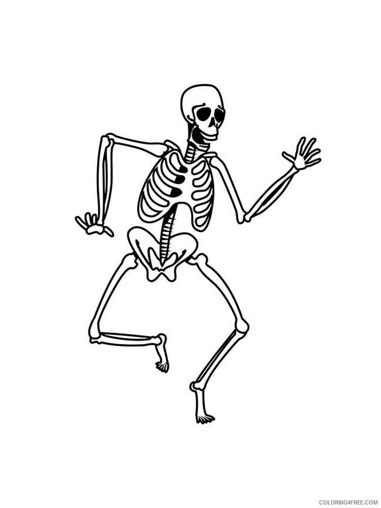 Skeleton Coloring Pages for Kids Skeleton 7 Printable 2021 615 Coloring4free