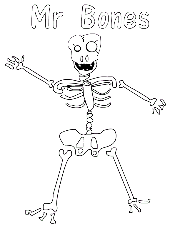 Skeleton Coloring Pages for Kids Skeleton For Kids Printable 2021 618 Coloring4free
