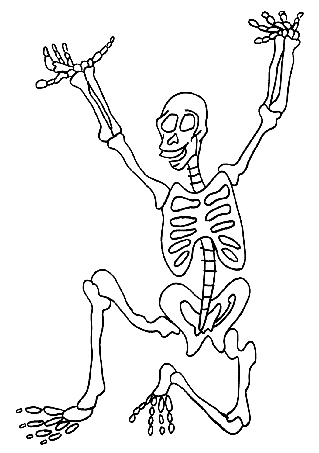 Skeleton Coloring Pages for Kids Skeleton1 Printable 2021 607 Coloring4free
