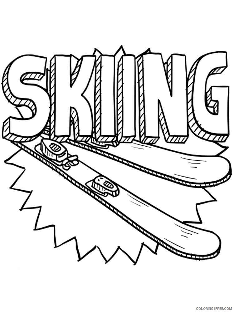 Skiing Coloring Pages for Kids Skiing 10 Printable 2021 623 Coloring4free
