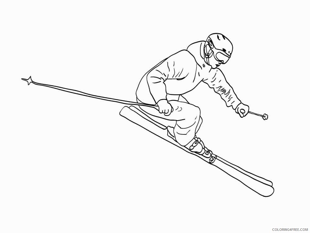Skiing Coloring Pages for Kids Skiing 12 Printable 2021 624 Coloring4free