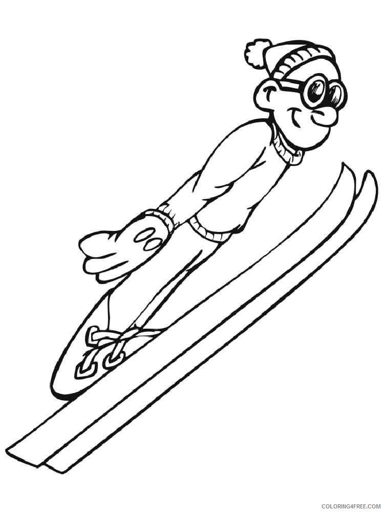 Skiing Coloring Pages for Kids Skiing 13 Printable 2021 625 Coloring4free