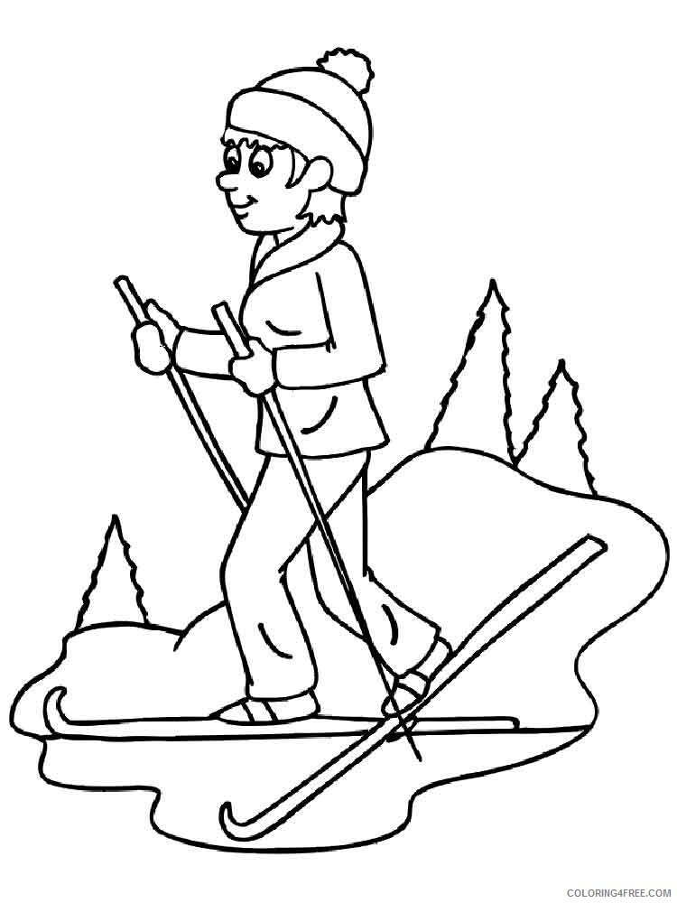 Skiing Coloring Pages for Kids Skiing 17 Printable 2021 628 Coloring4free