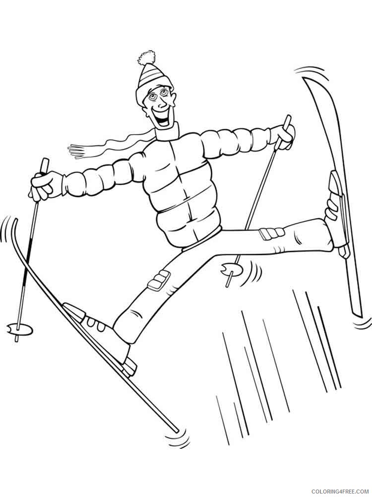 Skiing Coloring Pages for Kids Skiing 8 Printable 2021 633 Coloring4free