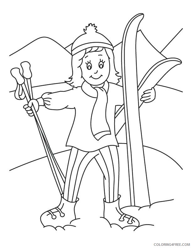 Skiing Coloring Pages for Kids Skiing December Printable 2021 634 Coloring4free
