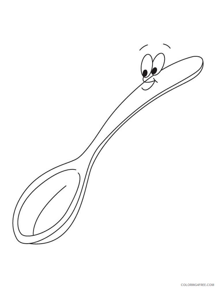 Spoon Coloring Pages for Kids spoon 10 Printable 2021 644 Coloring4free