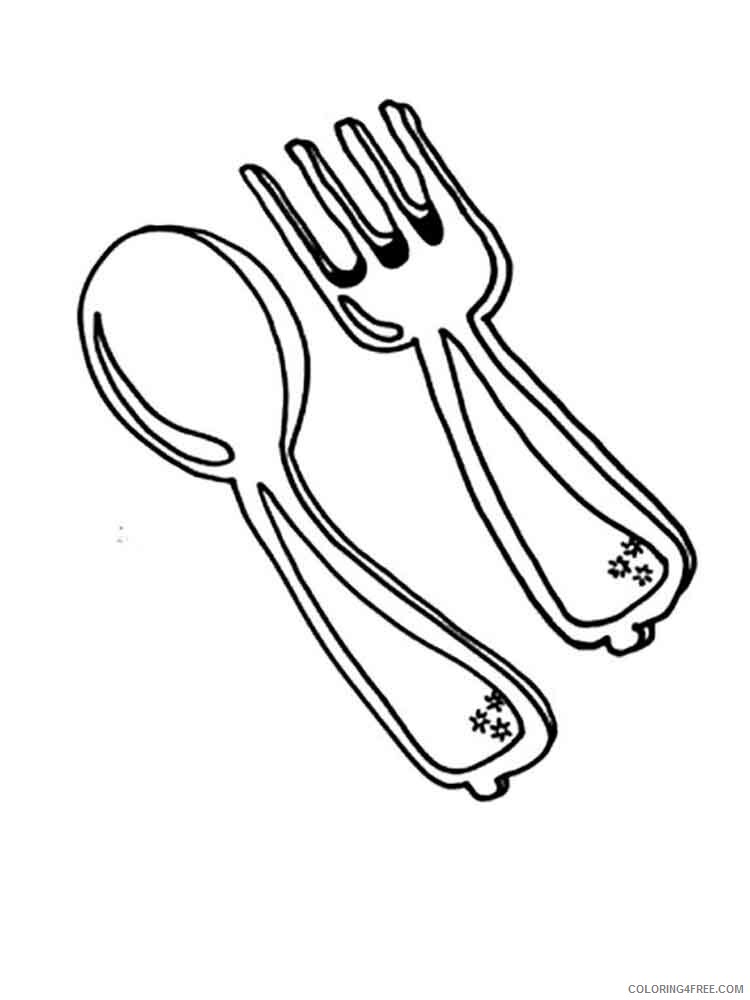 Spoon Coloring Pages for Kids spoon 12 Printable 2021 646 Coloring4free