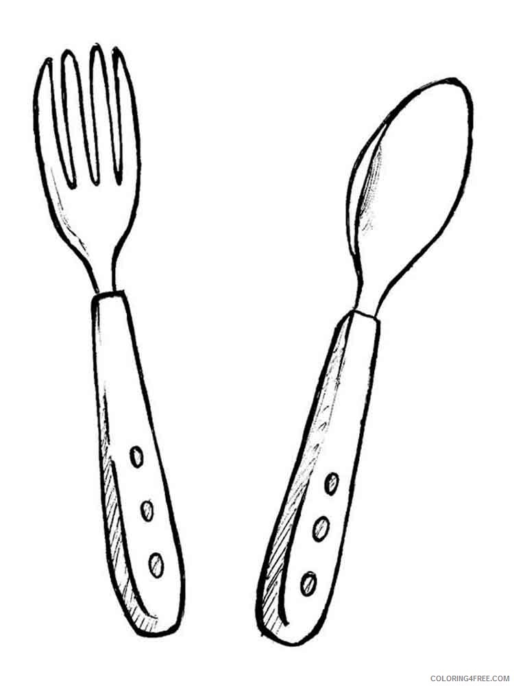 Spoon Coloring Pages for Kids spoon 3 Printable 2021 647 Coloring4free