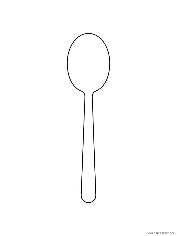 Spoon Coloring Pages for Kids spoon 8 Printable 2021 648 Coloring4free