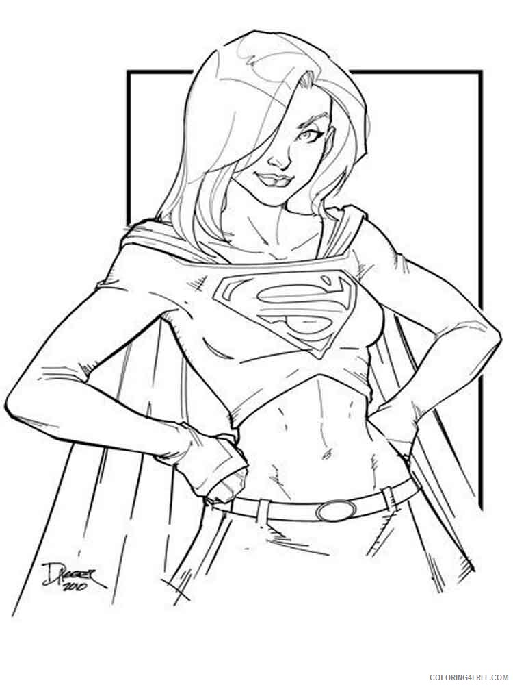 Supergirl Coloring Pages for Girls supergirl 12 Printable 2021 1330 Coloring4free