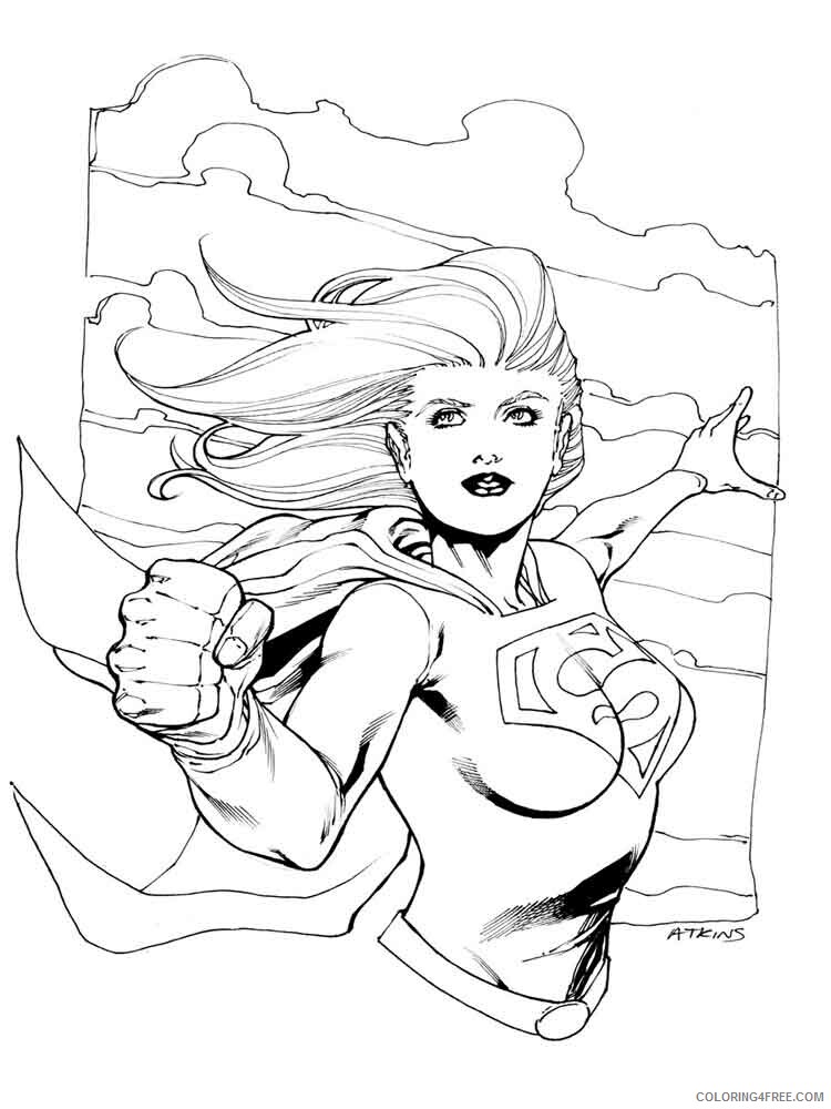 Supergirl Coloring Pages for Girls supergirl 13 Printable 2021 1331 Coloring4free