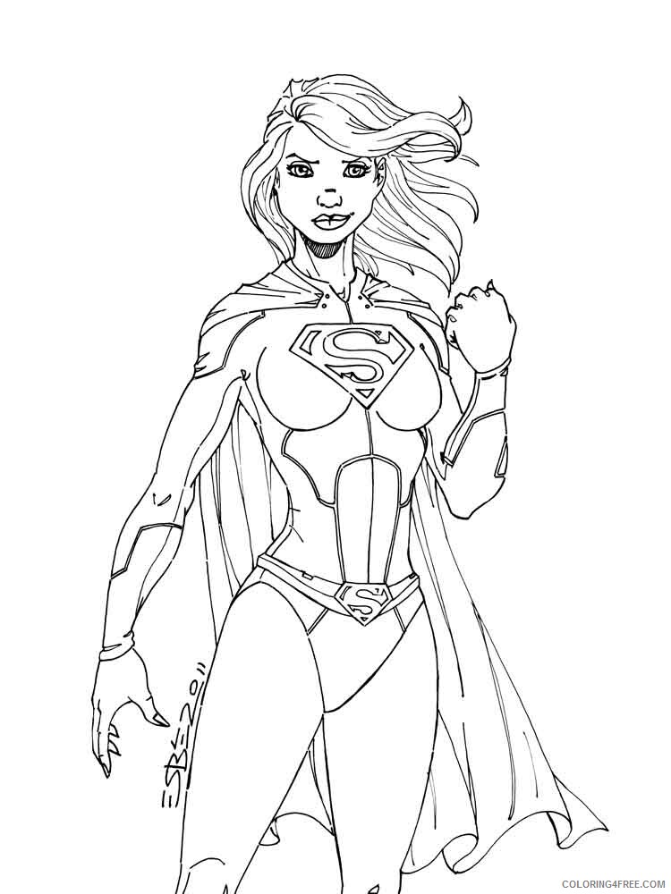 Supergirl Coloring Pages for Girls supergirl 4 Printable 2021 1335 Coloring4free