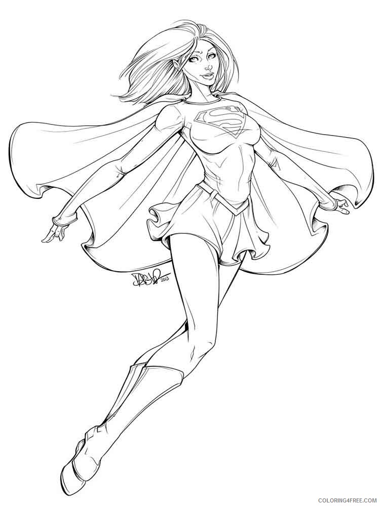 Supergirl Coloring Pages for Girls supergirl 6 Printable 2021 1336 Coloring4free