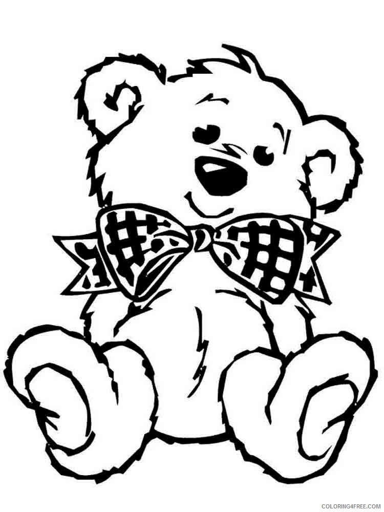 Teddy Bears Coloring Pages for Girls teddy bears 15 Printable 2021 1351 Coloring4free