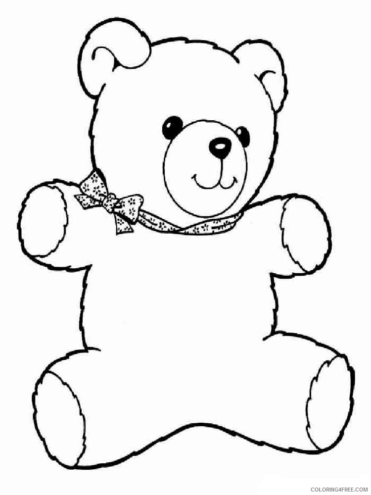 Teddy Bears Coloring Pages for Girls teddy bears 18 Printable 2021 1353 Coloring4free