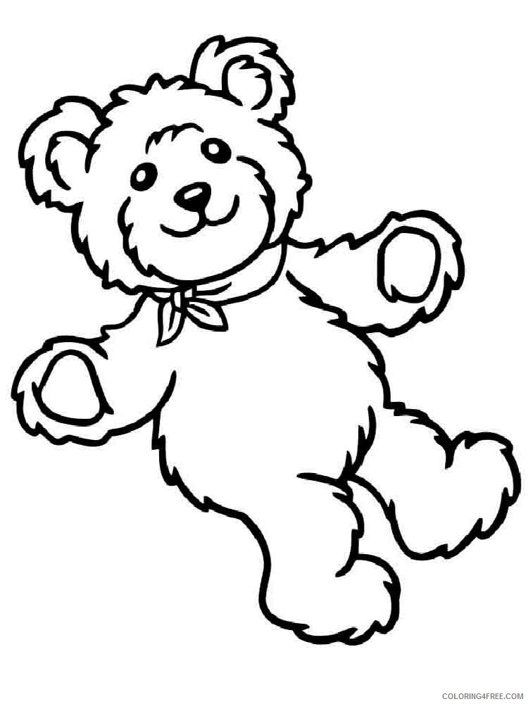 Teddy Bears Coloring Pages for Girls teddy bears 19 Printable 2021 1354 Coloring4free